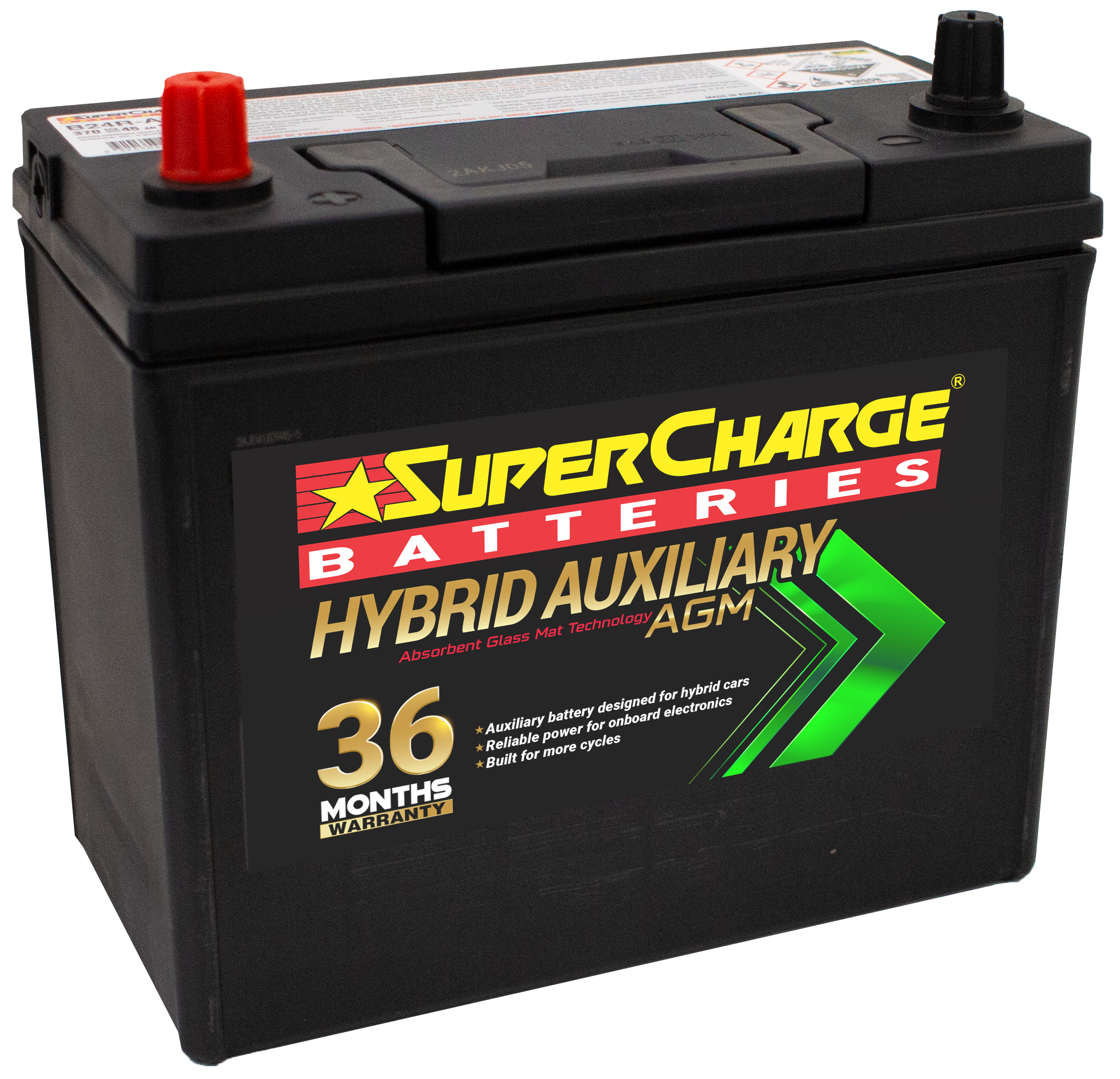 Efficient B24R-AGM Battery